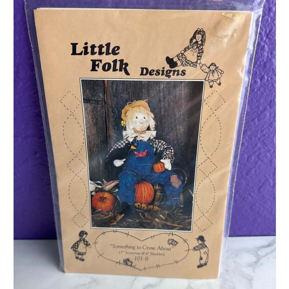Little Folk Designs Something to Crow About 101-B Doll Bird Sewing Pattern VTG